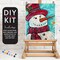 Dapper Snowman in Hat and Scarf, Video Instructional Paint Kit, 11x14 inch, DIY Canvas Art Kit, Kid and Adult Painting product 1